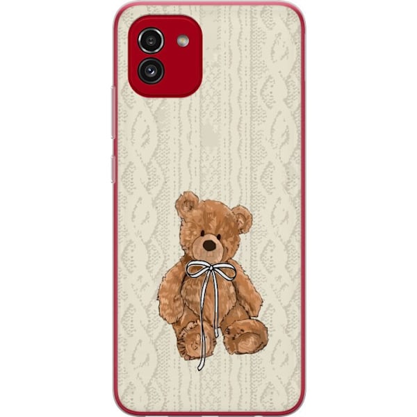 Samsung Galaxy A03 Gennemsigtig cover Lille Teddy – klassisk teddy i enkel design