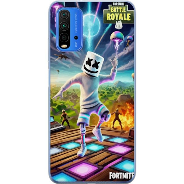 Xiaomi Redmi 9T Läpinäkyvä kuori Fortnite