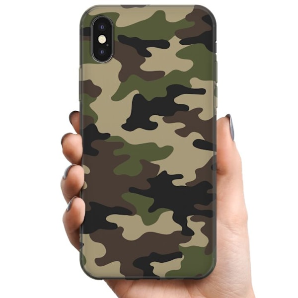 Apple iPhone X TPU Mobilcover Skov camo
