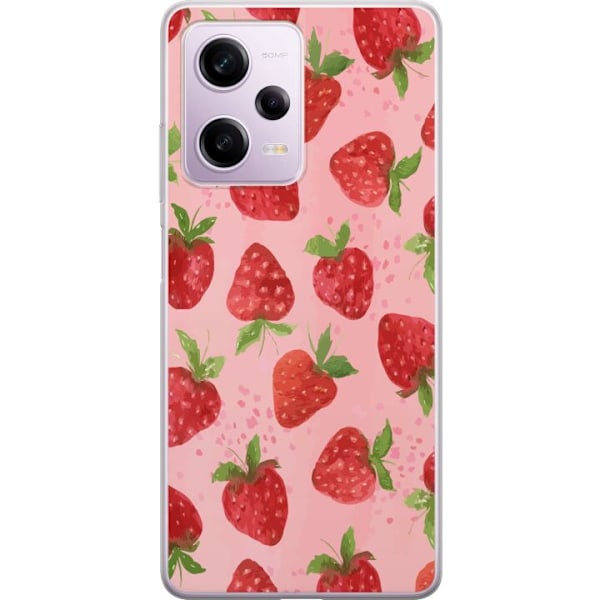 Xiaomi Redmi Note 12 Pro Läpinäkyvä kuori Mansikkahaaveet -