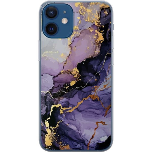 Kompatibelt Mobilskal till Apple iPhone 12 mini Lila Marmor