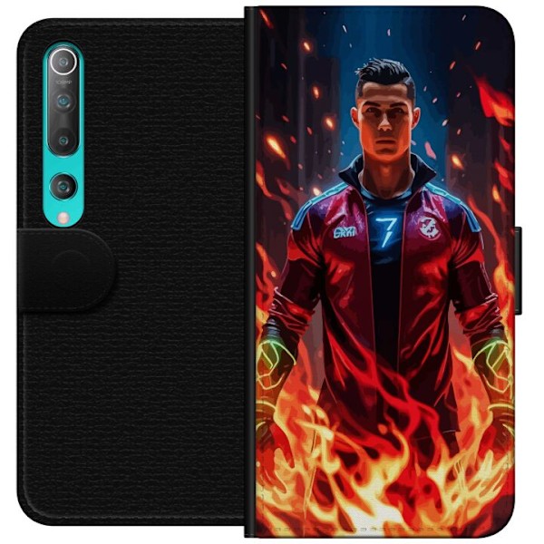 Xiaomi Mi 10 5G Tegnebogsetui Ronaldo Inferno - fodboldhelt i flammer
