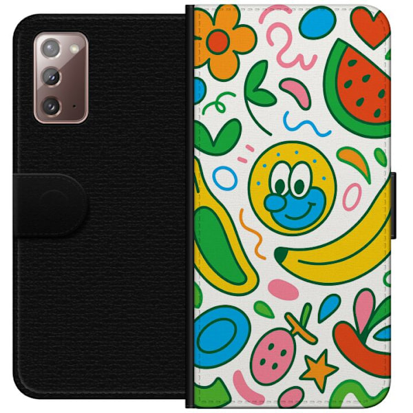 Samsung Galaxy Note20 Tegnebogsetui Sommerfugle Slør