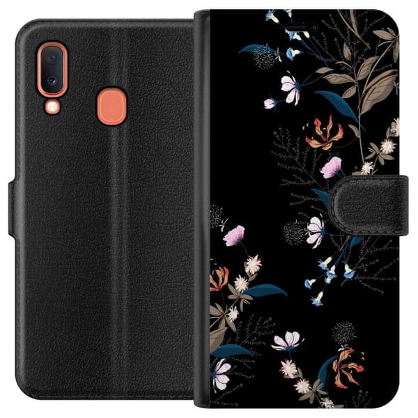 Kompatibelt Lommeboketui til Samsung Galaxy A20e Blomster