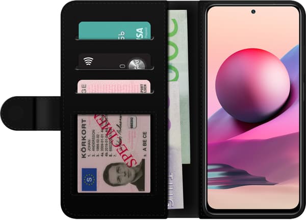 Yhteensopiva Lompakkokotelo Xiaomi Redmi Note 10S Blå elgitarr sininen