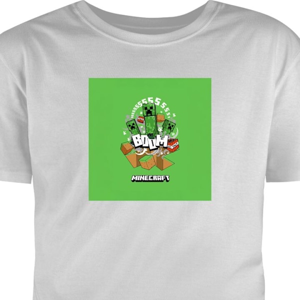 T-skjorte for Voksen | Klassisk Voksen-T-skjorte Minecraft Boom grå XXL