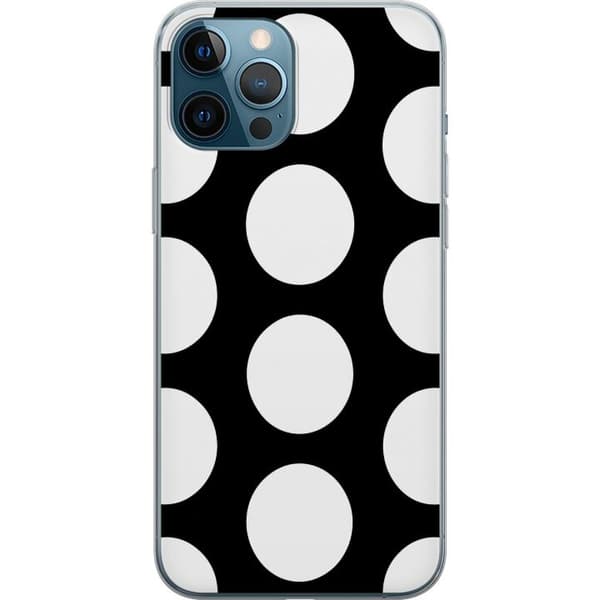 Kompatibelt Mobildeksel til Apple iPhone 12 Pro Max Mono-prikker svart