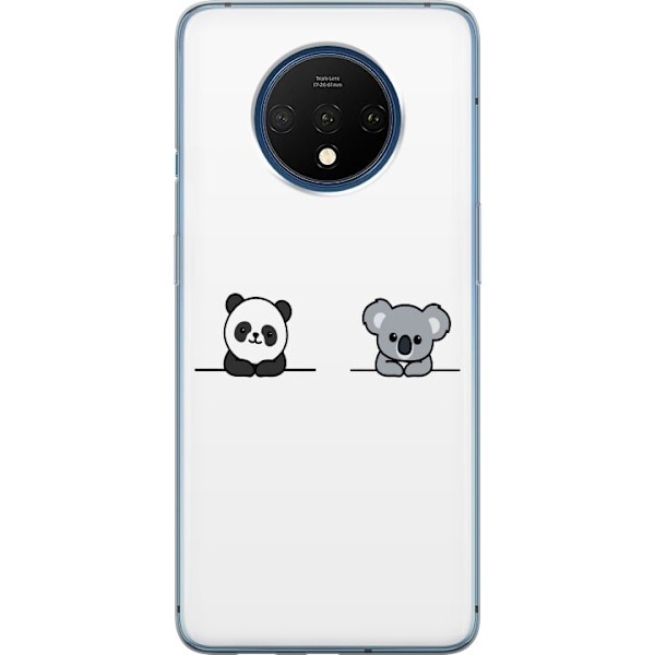 OnePlus 7T Genomskinligt Skal Panda Koala
