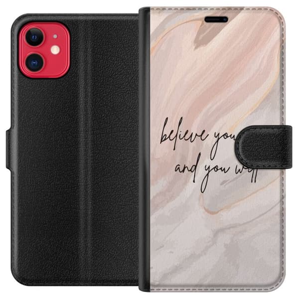 Yhteensopiva Lompakkokotelo Apple iPhone 11 Teksti