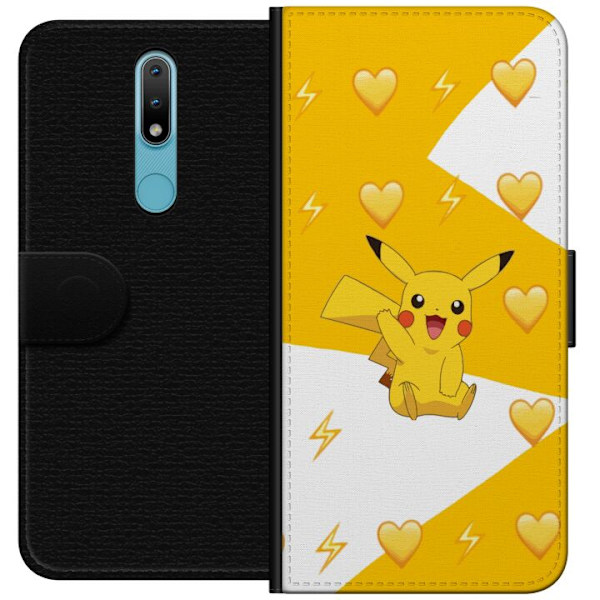 Nokia 2.4 Lompakkokotelo Pikachu Pokémon Pelihahmo Peliaihe Suosittu Ikoni Sarjakuvasarja Pokémon GO Lasten Klassikko