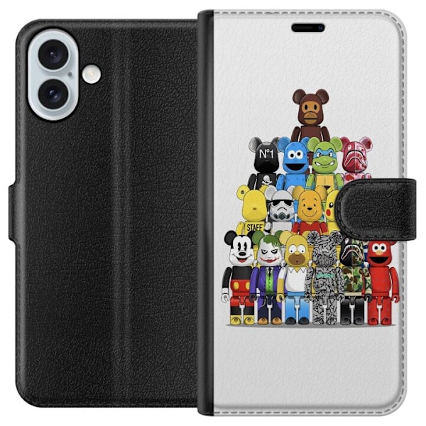 Apple iPhone 16 Plus Lommeboketui Bearbrick