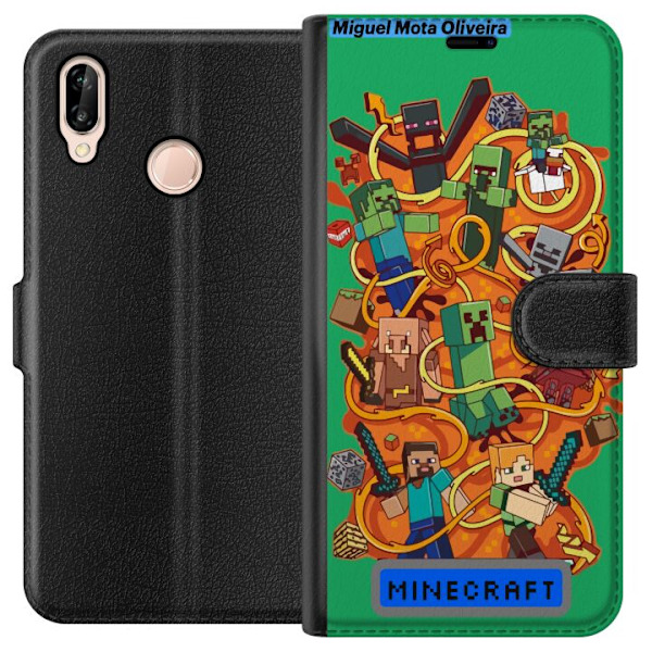 Huawei P20 lite Lommeboketui Minecraft