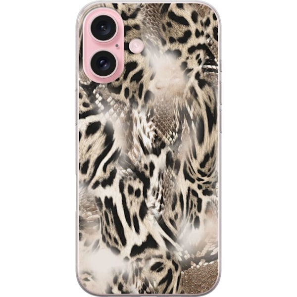 Apple iPhone 16 Läpinäkyvä kuori Leopard