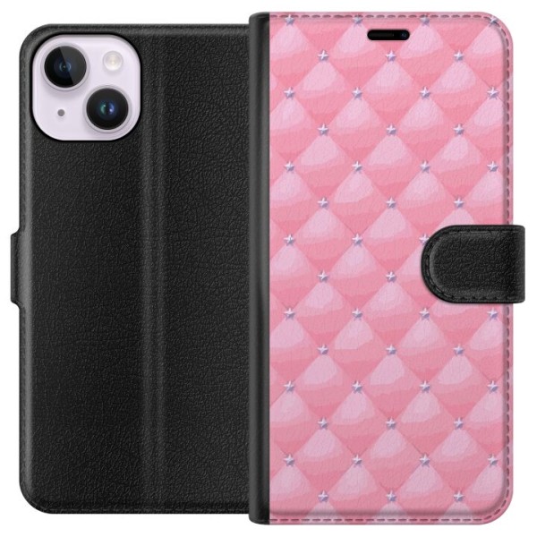 Apple iPhone 15 Plånboksfodral Pink Luxury