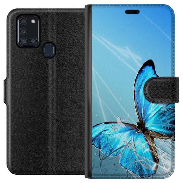 Samsung Galaxy A21s Lompakkokotelo Perhonen