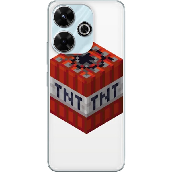Xiaomi Redmi 13 Genomskinligt Skal Minecraft TNT