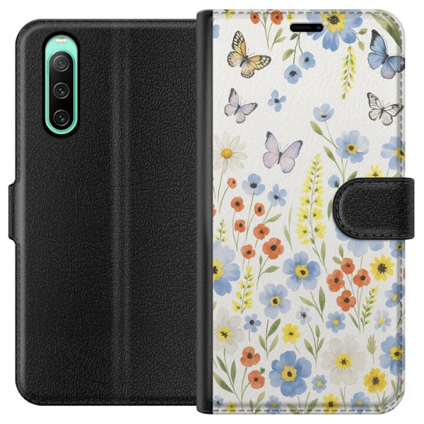 Sony Xperia 10 IV Plånboksfodral Sommarblommor