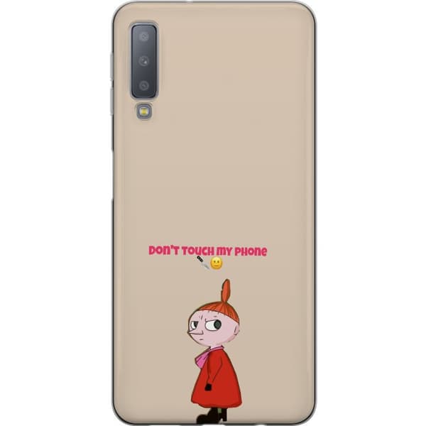 Kompatibelt Mobildeksel til Samsung Galaxy A7 (2018) Don't Touch My Phone rosa beige
