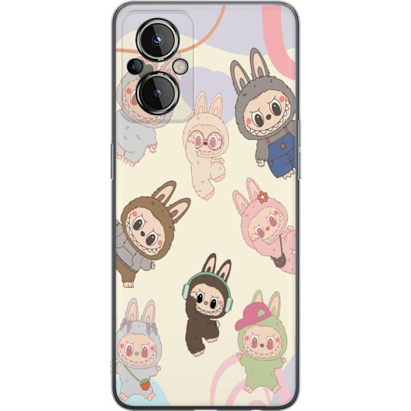 OnePlus Nord N20 5G Läpinäkyvä kuori Labubu Pop Mart Kokoelma Motiivi Figuuri Kokoelma Suunnittelu Suosittu Taidelelu Pop Mart Luova Graafinen
