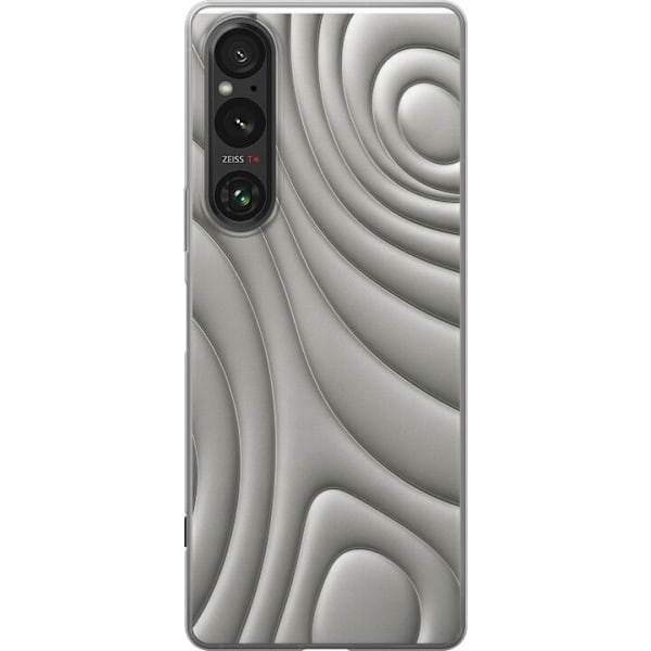 Sony Xperia 1 V Läpinäkyvä kuori Hopea-aallot