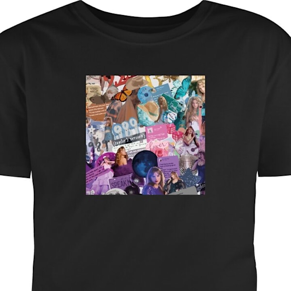 T-shirt för Vuxen | Klassisk Vuxen-T-shirt Taylor Swift svart XXL