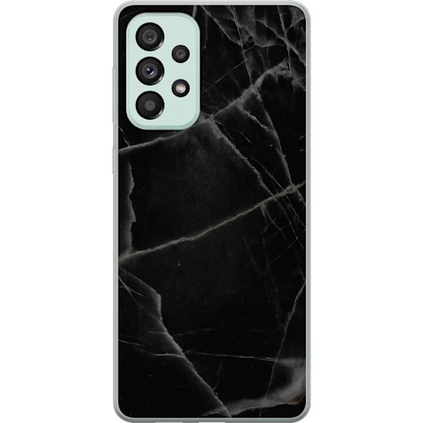 Samsung Galaxy A73 5G Gennemsigtig cover Sort marmor