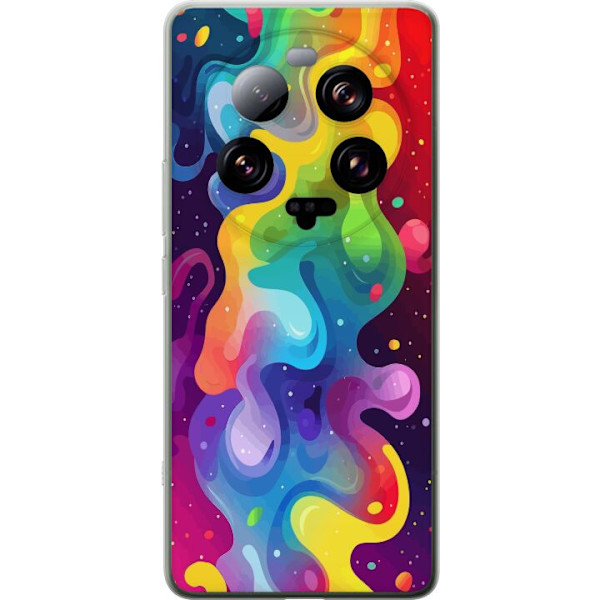 Xiaomi 13 Ultra Genomskinligt Skal Color Splash Abstrakt Konst Design Färgstarkt Mönster Modern Populär Väggkonst Grafiskt Trend