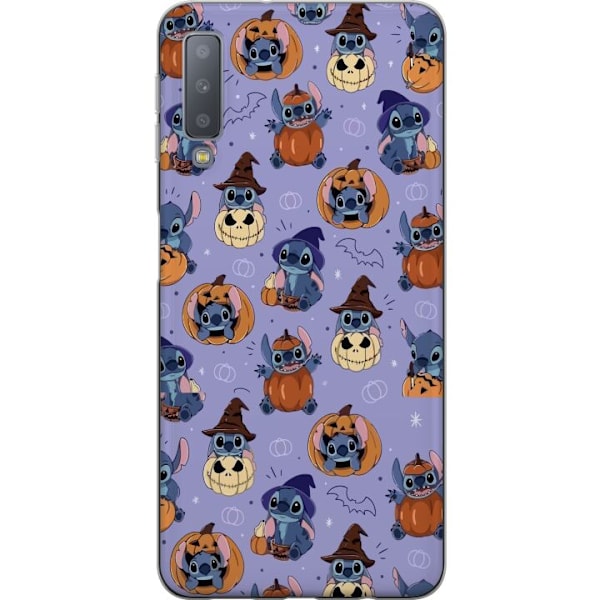 Samsung Galaxy A7 (2018) Läpinäkyvä kuori Stitch halloween