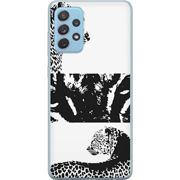 Samsung Galaxy A72 5G Läpinäkyvä kuori Leopard Faces