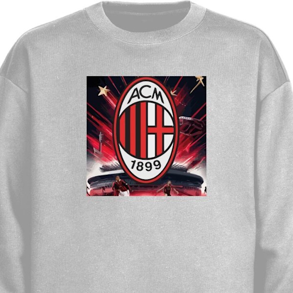 Collegepaita aikuisille | Klassinen Collegepaita AC Milan harmaa M