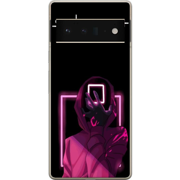 Google Pixel 6 Pro Läpinäkyvä kuori Squid Game Teema Suosittu Sarja Motiivi Graafinen Ikoninen Suunnittelu Aasialainen Popkulttuuri Jännitys Draam