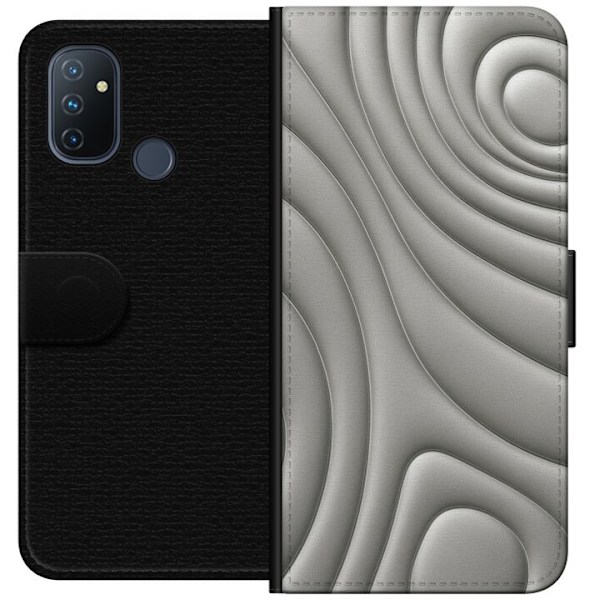 OnePlus Nord N100 Lompakkokotelo Hopea-aallot