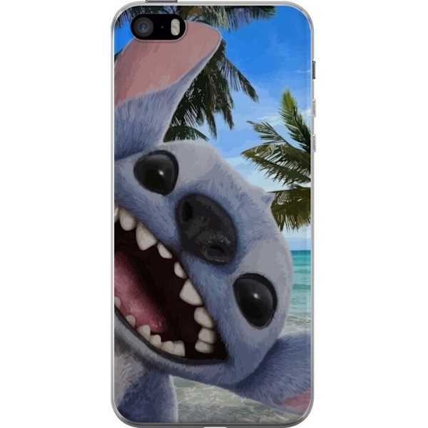 Apple iPhone SE (2016) Genomskinligt Skal Stitch mobilskal med Palmer i söt vänskapsdesign