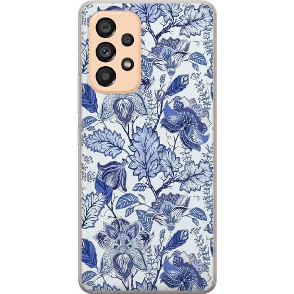 Kompatibel Mobilcover til Samsung Galaxy A53 5G Blomster Blå...