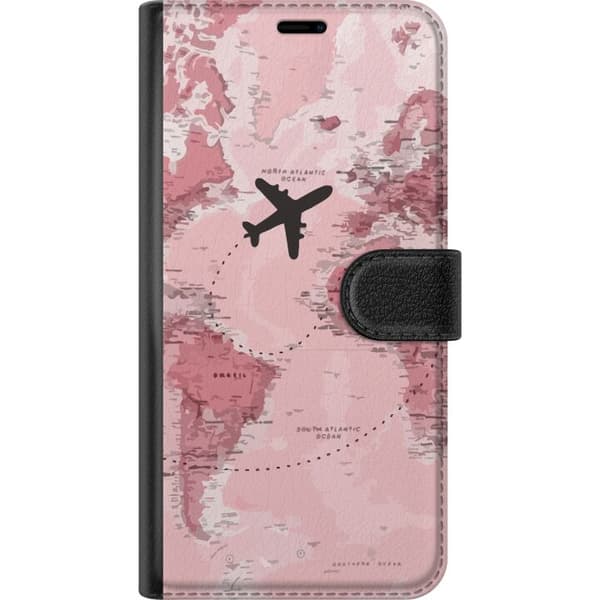 Kompatibel Tegnebogsetui til Apple iPhone 13 Travel Map