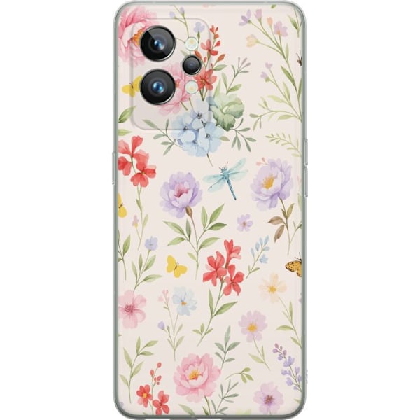 Realme GT2 Pro Läpinäkyvä kuori Kukat