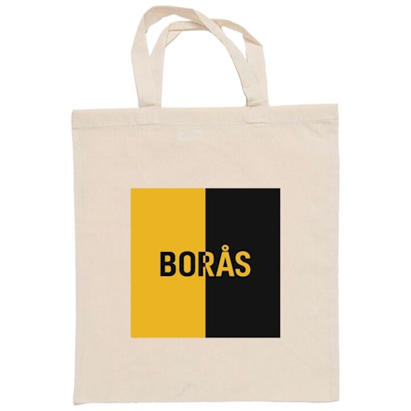 Mulepose | Holdbar Indkøbstaske i Stof Borås – fodbold Beige one size