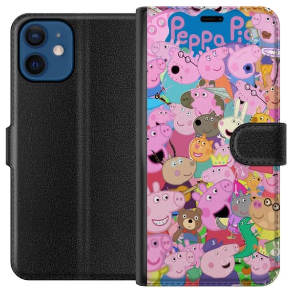 Kompatibel Tegnebogsetui til Apple iPhone 12 Greta Gris