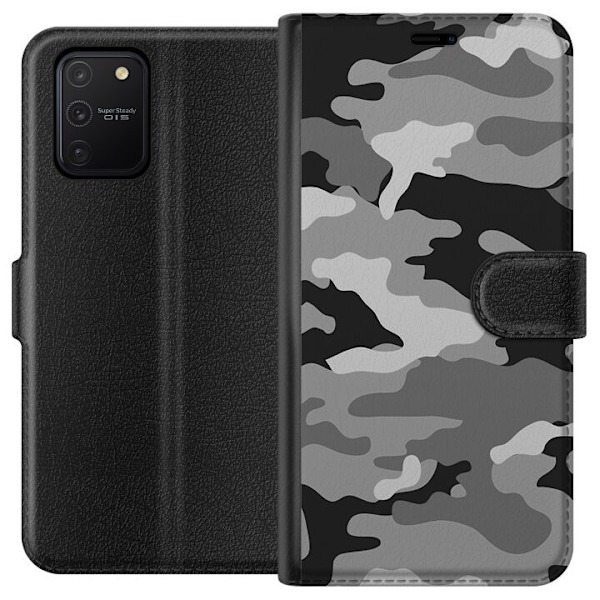 Samsung Galaxy S10 Lite Tegnebogsetui Militær B/W