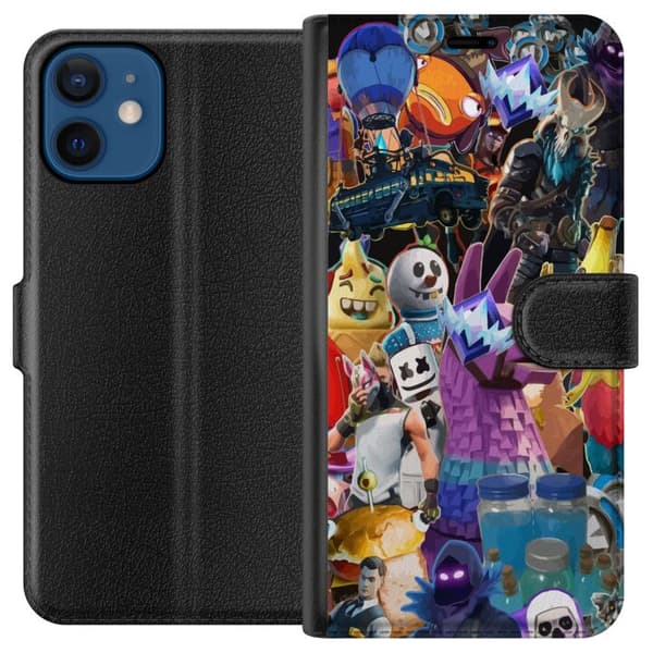 Kompatibel Tegnebogsetui til Apple iPhone 12 mini Fortnite