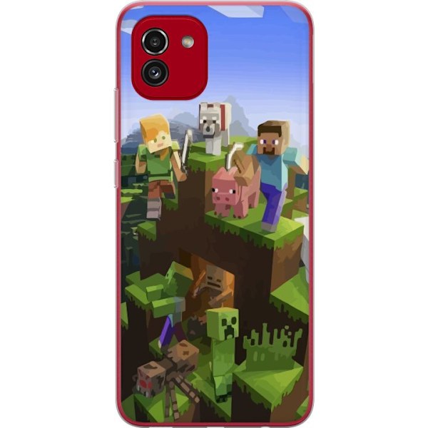 Kompatibelt Mobildeksel til Samsung Galaxy A03 MineCraft