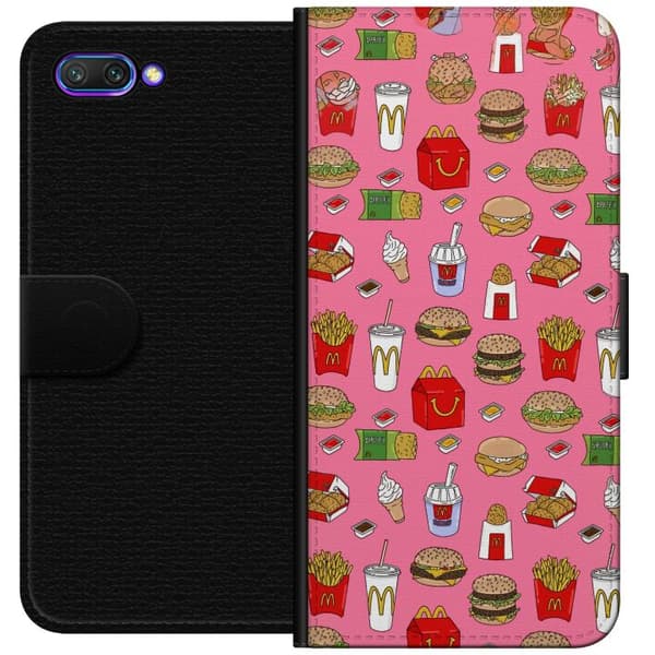 Kompatibel Tegnebogsetui til Honor 10 Fastfood pink