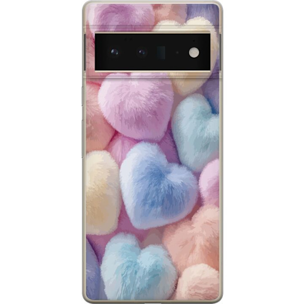 Google Pixel 6 Pro Gjennomsiktig deksel Hjerter Kjærlighet Grafisk Design Romantisk Motiv Populært Symbol Grafisk Mønster Dekorasjon