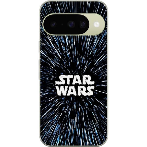 Kompatibel Mobilcover til Google Pixel 10 Star Wars-logo med hyperspace-stjerner i ikonisk sci-fi-design sort