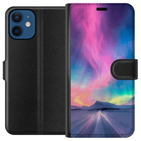 Kompatibel Tegnebogsetui til Apple iPhone 12 mini Nordlys