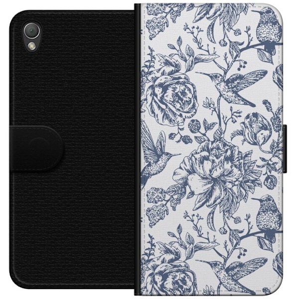 Sony Xperia Z3 Tegnebogsetui Blomster & Fugle - Romantisk Vint
