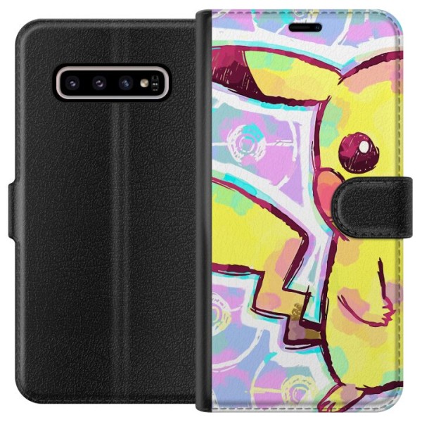 Samsung Galaxy S10+ Plånboksfodral Pikachu 3D