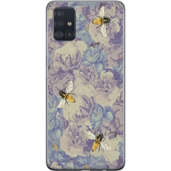 Samsung Galaxy A51 Gjennomsiktig deksel Blomster