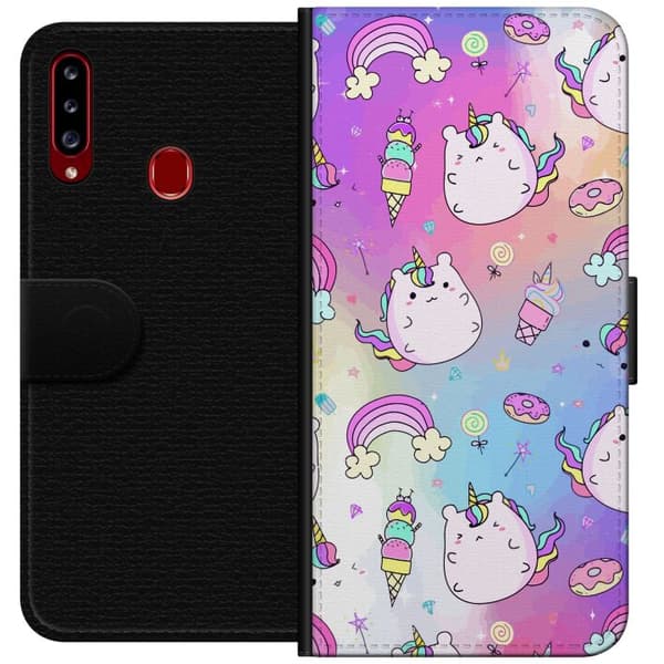 Kompatibelt Plånboksfodral till Samsung Galaxy A20s Enhörning
