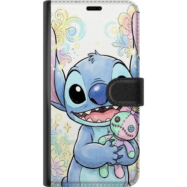 Kompatibel Tegnebogsetui til Apple iPhone 11 Stitch holder en lille patchworkdukke blandt pastelblomster og glitrende mønstre